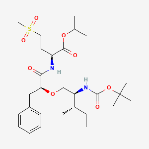 (2S)-[(2'S)-t-Boc-amino-(3'S)-methyl-1-pentyloxy]-3-phenylpropionyl-methionine Sulfone, Isopropyl Ester