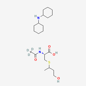 molecular formula C21H40N2O4S B561928 N-Acetyl-d3-S-(3-hydroxypropyl-1-methyl)-L-cysteine Dicyclohexylammonium Salt CAS No. 1240483-48-0