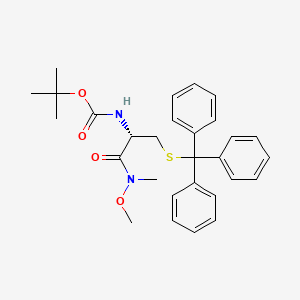 molecular formula C29H34N2O4S B561938 N-Boc-S-tritylcystein-N-methoxy-N-methylamide CAS No. 158861-38-2