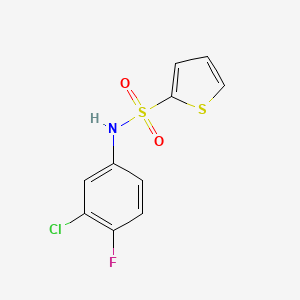 molecular formula C10H7ClFNO2S2 B5619560 N-(3-chloro-4-fluorophenyl)thiophene-2-sulfonamide 