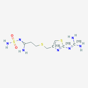 molecular formula C8H15N7O2S3 B561971 Famotidine-13C3 