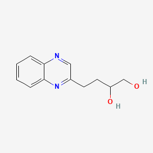 molecular formula C12H14N2O2 B561974 2-(3',4'-Dihydroxybutyl)quinoxaline CAS No. 80840-08-0