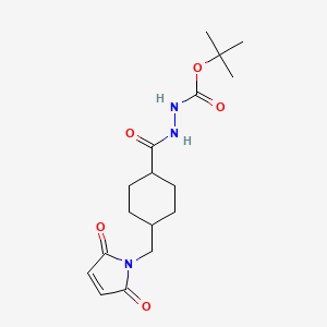 molecular formula C17H25N3O5 B561986 4-(马来酰亚甲基)环己烷-1-羰基-1-(叔丁基)咔唑酸酯 CAS No. 887406-71-5