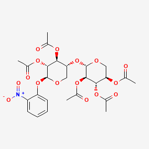 molecular formula C26H31NO16 B561987 2-Nitrophenyl 2,2',3,3',4'-penta-O-acetyl-b-D-xylobioside CAS No. 162088-92-8