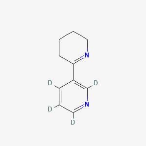 molecular formula C10H12N2 B561989 Anabaseine-d4 CAS No. 1020719-05-4