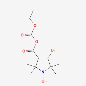 molecular formula C12H17BrNO5- B561992 Ethyl 4-Bromo-1-oxyl-2,2,5,5-tetramethyl-delta3-pyrroline-3-carboxylate CAS No. 215956-48-2