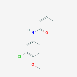 molecular formula C12H14ClNO2 B5619959 N-(3-chloro-4-methoxyphenyl)-3-methylbut-2-enamide 