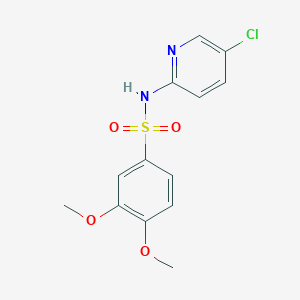 molecular formula C13H13ClN2O4S B5620093 N-(5-chloropyridin-2-yl)-3,4-dimethoxybenzenesulfonamide 