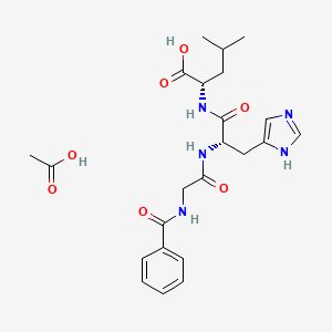 molecular formula C23H31N5O7 B562040 Hippuryl-His-Leu acetate salt CAS No. 103404-54-2