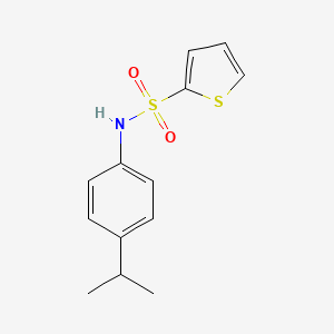 molecular formula C13H15NO2S2 B5620435 N-(4-propan-2-ylphenyl)thiophene-2-sulfonamide 