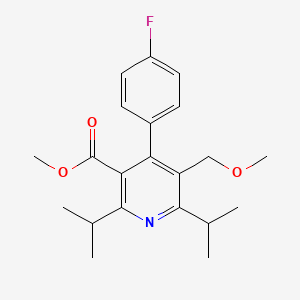 molecular formula C21H26FNO3 B562075 METHYL 2,6-DIISOPROPYL-4-(4-FLUOROPHENYL)-3-HYDROXYMETHYL-5-METHOXYPYRIDINE-3-CARBOXYLATE CAS No. 887407-03-6