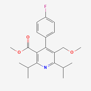 Methyl 4-(4-fluorophenyl)-5-(methoxymethyl)-2,6-di(propan-2-yl)pyridine-3-carboxylate