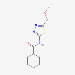 molecular formula C11H17N3O2S B5620807 N-(5-(Methoxymethyl)-1,3,4-thiadiazol-2-yl)cyclohexanecarboxamide 
