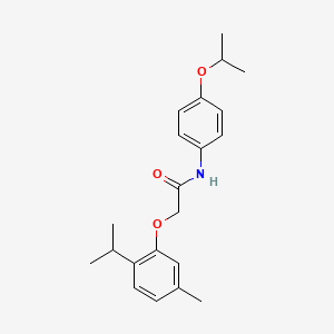 molecular formula C21H27NO3 B5620869 2-(5-methyl-2-propan-2-ylphenoxy)-N-(4-propan-2-yloxyphenyl)acetamide 