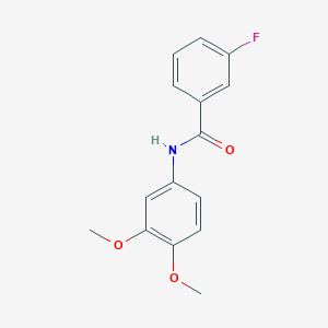 molecular formula C15H14FNO3 B5621012 N-(3,4-dimethoxyphenyl)-3-fluorobenzamide 