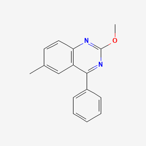 molecular formula C16H14N2O B5621022 2-Methoxy-6-methyl-4-phenyl-quinazoline 