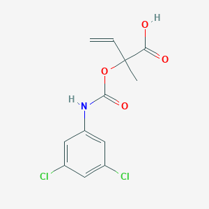 molecular formula C12H11Cl2NO4 B056211 2-(((3,5-Dichlorophenyl)carbamoyl)oxy)-2-methyl-3-butenoic acid CAS No. 119209-27-7