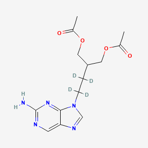 molecular formula C14H19N5O4 B562113 Desdiacetyl-8-oxo famciclovir-d4 CAS No. 1020719-42-9