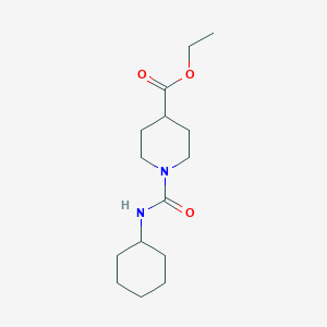 molecular formula C15H26N2O3 B5621228 Ethyl 1-(cyclohexylcarbamoyl)piperidine-4-carboxylate 
