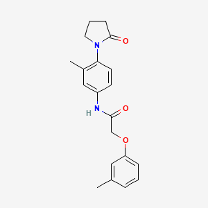molecular formula C20H22N2O3 B5621327 N-[3-methyl-4-(2-oxopyrrolidin-1-yl)phenyl]-2-(3-methylphenoxy)acetamide 