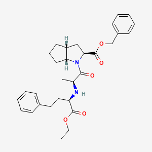 [2S,3aR,6aR]-1-[(2(S)-2-[[(1R)-1-Ethoxycarbonxyl)-3-phenylpropyl]amino]-1-oxopropyl]octahydrocyclopenta[6]pyrrole-2-carboxylic Acid, Benzyl Ester