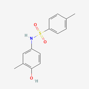 molecular formula C14H15NO3S B5621416 Benzenesulfonamide, N-(4-hydroxy-3-methylphenyl)-4-methyl- CAS No. 145283-80-3