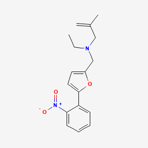 molecular formula C17H20N2O3 B5621491 N-ethyl-2-methyl-N-[[5-(2-nitrophenyl)furan-2-yl]methyl]prop-2-en-1-amine 