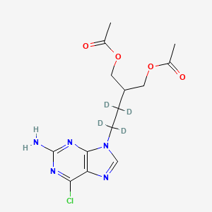 9-(4-Acetoxy-3-acetoxymethylbutyl)-2-amino-6-chloropurine-d4