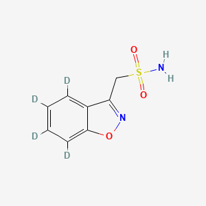 molecular formula C8H8N2O3S B562152 Zonisamide-d4 CAS No. 1020720-04-0