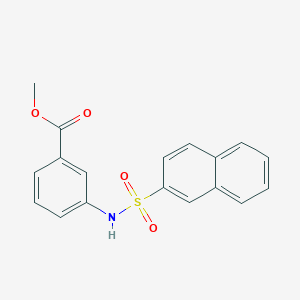 molecular formula C18H15NO4S B5621525 Methyl 3-(naphthalene-2-sulfonamido)benzoate 