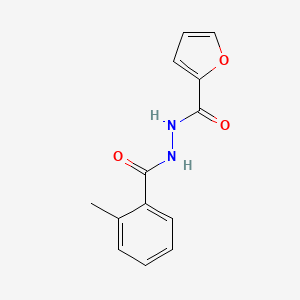 molecular formula C13H12N2O3 B5621614 N'-(2-methylbenzoyl)furan-2-carbohydrazide 