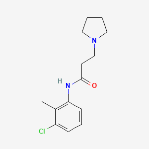molecular formula C14H19ClN2O B5621750 N~1~-(3-CHLORO-2-METHYLPHENYL)-3-(1-PYRROLIDINYL)PROPANAMIDE 