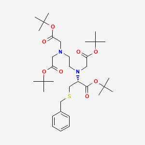 tert-butyl (2R)-3-benzylsulfanyl-2-[2-[bis[2-[(2-methylpropan-2-yl)oxy]-2-oxoethyl]amino]ethyl-[2-[(2-methylpropan-2-yl)oxy]-2-oxoethyl]amino]propanoate