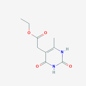 molecular formula C9H12N2O4 B5621803 Ethyl 2-(6-methyl-2,4-dioxo-1,2,3,4-tetrahydropyrimidin-5-yl)acetate 