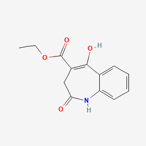 molecular formula C13H13NO4 B562182 5-Hydroxy-2-oxo-2,3-dihydro-1H-[1]benzazephe-4-carboxylic Acid Ethyl Ester CAS No. 108993-98-2