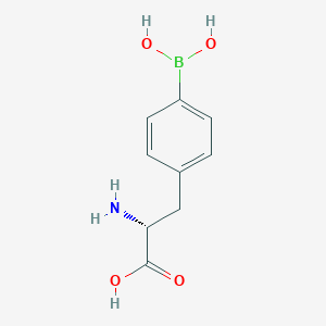 molecular formula C9H12BNO4 B056219 4-Borono-D-phenylalanine CAS No. 111821-49-9