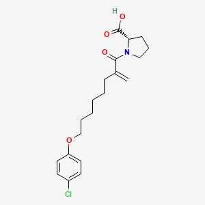 (2S)-1-[8-(4-chlorophenoxy)-2-methylideneoctanoyl]pyrrolidine-2-carboxylic acid