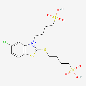 4-[5-Chloro-2-(4-sulfobutylsulfanyl)-1,3-benzothiazol-3-ium-3-yl]butane-1-sulfonic acid