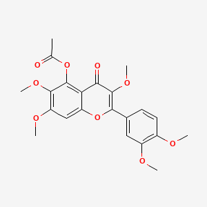 molecular formula C22H22O9 B562211 Artemetin acetate 