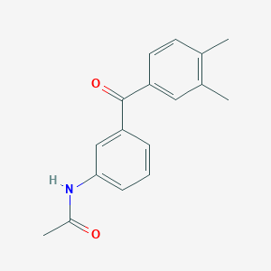 molecular formula C17H17NO2 B5622111 N-{3-[(3,4-dimethylphenyl)carbonyl]phenyl}acetamide 