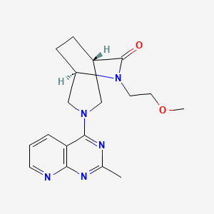 molecular formula C18H23N5O2 B5622137 (1S*,5R*)-6-(2-methoxyethyl)-3-(2-methylpyrido[2,3-d]pyrimidin-4-yl)-3,6-diazabicyclo[3.2.2]nonan-7-one 