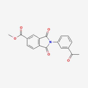 molecular formula C18H13NO5 B5622141 methyl 2-(3-acetylphenyl)-1,3-dioxo-2,3-dihydro-1H-isoindole-5-carboxylate 
