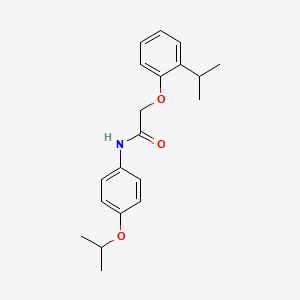 molecular formula C20H25NO3 B5622203 N-(4-isopropoxyphenyl)-2-(2-isopropylphenoxy)acetamide 