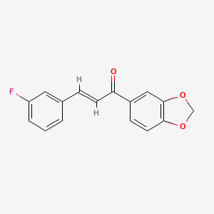 molecular formula C16H11FO3 B5622237 (E)-1-(1,3-BENZODIOXOL-5-YL)-3-(3-FLUOROPHENYL)-2-PROPEN-1-ONE 