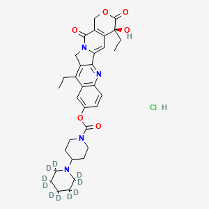 molecular formula C33H39ClN4O6 B562224 Irinotecan-d10 Hydrochloride (Major) 