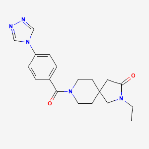 2-ethyl-8-[4-(4H-1,2,4-triazol-4-yl)benzoyl]-2,8-diazaspiro[4.5]decan-3-one