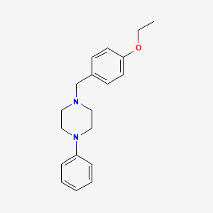 molecular formula C19H24N2O B5622371 1-[(4-Ethoxyphenyl)methyl]-4-phenylpiperazine 