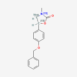 5-(4'-Benzyloxyphenyl)-3-methyl-[4,5-di-13C,3-15N]-2-oxazolidone