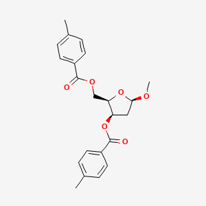 molecular formula C22H24O6 B562253 Methyl 2-deoxy-3,5-di-O-toluoyl-D-ribofuranoside 
