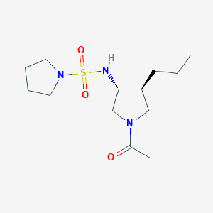 molecular formula C13H25N3O3S B5622560 N-[(3R,4S)-1-acetyl-4-propylpyrrolidin-3-yl]pyrrolidine-1-sulfonamide 